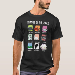 Animals Of The World Zoo Life  Zebra Panda Bird Be T-Shirt