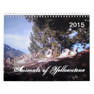 Animals of Yellowstone Custom Printed Calendar