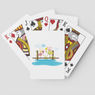 Animals On A Bridge Playing Cards