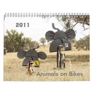 Animals on Bikes 2011 Calendar Elephant