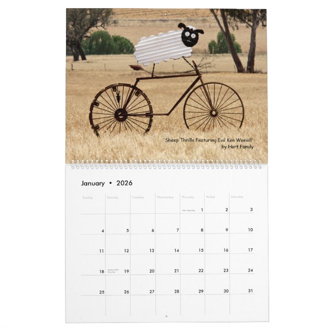 Animals on Bikes 2013 Calendar (Jan 2026)