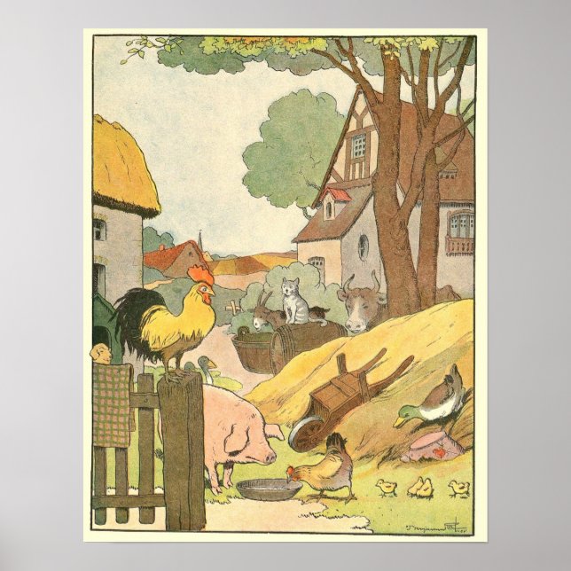 Animals on the Farm Storybook Poster (Front)