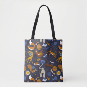 Animals Outer Space Collection Fabric Bag