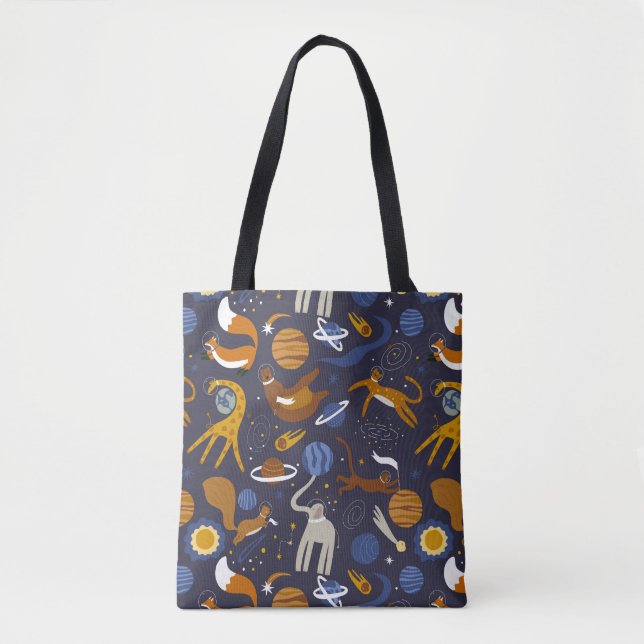 Animals Outer Space Collection Fabric Bag (Front)