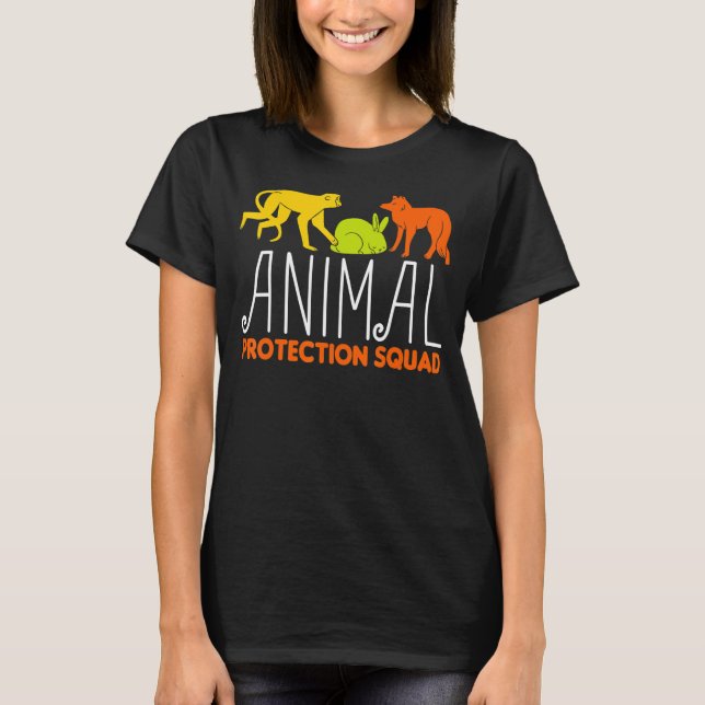 Animals Over People Animal Activist Rescue Conserv T-Shirt (Front)