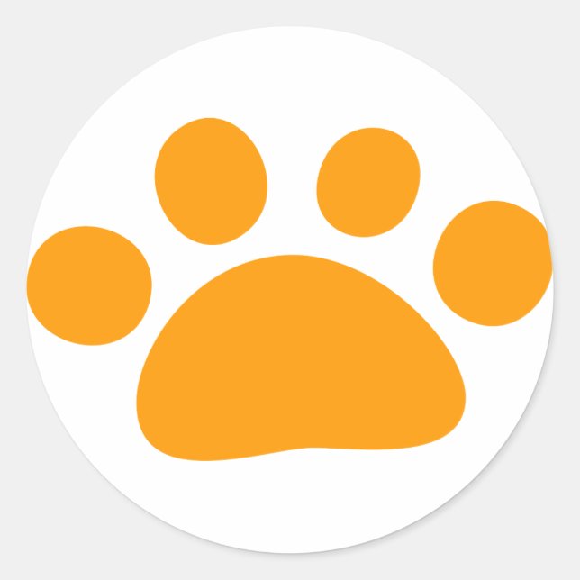 animal's pad classic round sticker (Front)
