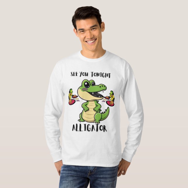 Animals Party Alligator T-Shirt (Front Full)