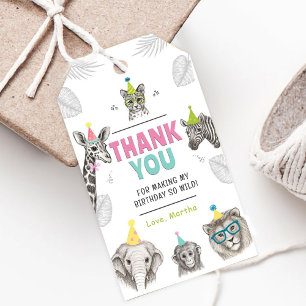 Animals Party Wild Animal Birthday Gift Tags