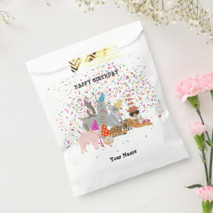 Animals Partying - Animals at Birthday Party  Favour Bags