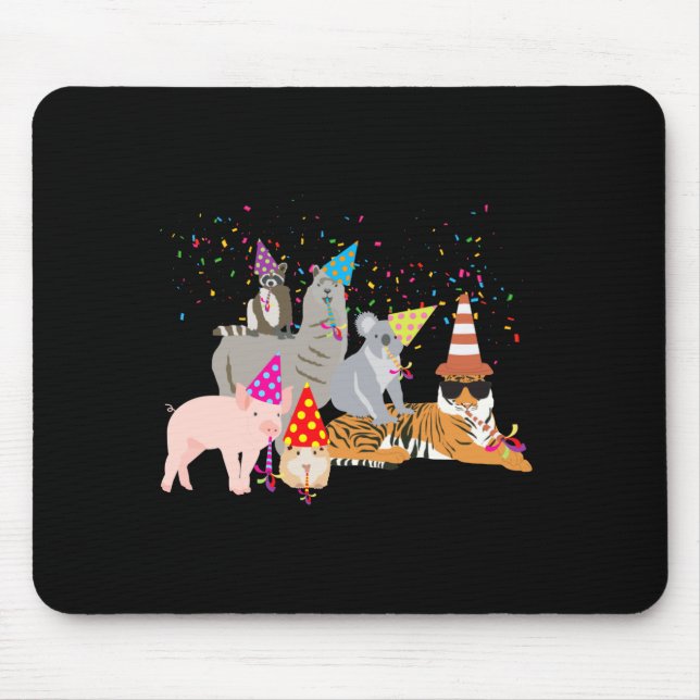 Animals Partying Cute Animals Having A Party _1  Mouse Mat (Front)