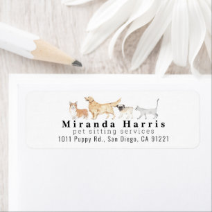Animals Pet Sitter Dog Walker Return Address
