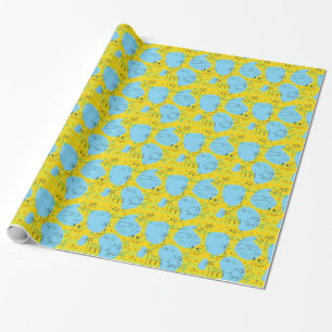 Animals playing baby pattern background wrapping paper