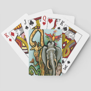 Animals Playing Cards