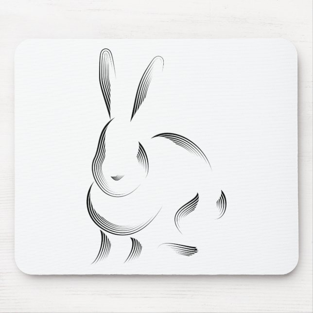 Animals - Rabbit Mouse Mat (Front)