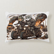 Animals ride a motorcycle