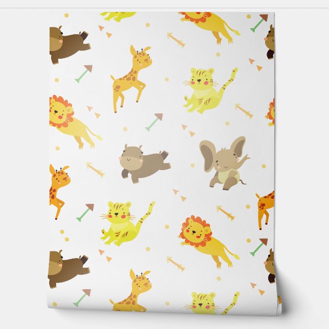 Animals safari arrows wallpaper (Unrolling)