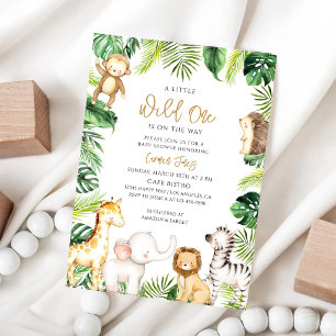 Animals Safari Baby Shower Invitation