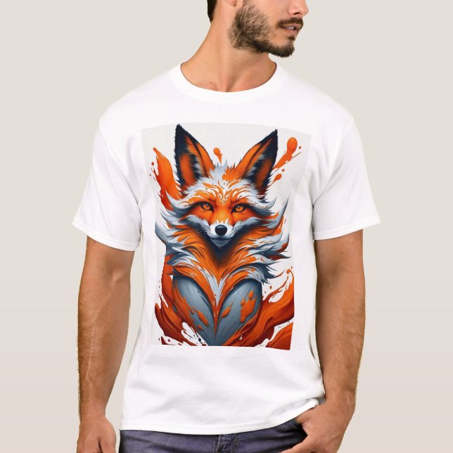 Animals Splash Art Zorro 2 T-Shirt (Front)