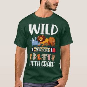 Animals Student Happy Back To School Wild About Fi T-Shirt