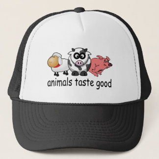 Animals Taste Good - Funny Meat Eaters Design Trucker Hat