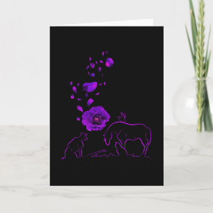 Animals They Also Served Purple Poppy Memorial Card