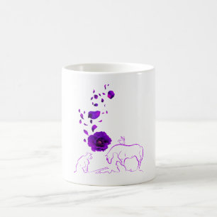 Animals They Also Served Purple Poppy Memorial Coffee Mug
