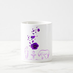 Animals They Also Served Purple Poppy Remembrance Coffee Mug