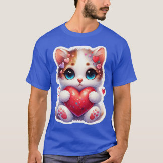 animals valentines day cute cat TShirt