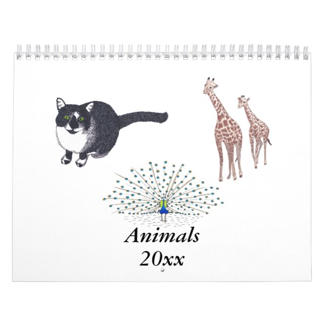 Animals Wall Calendar Choose Year (Cover)
