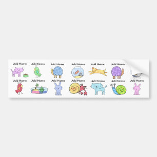 Animals Waterproof Sippy Cup Labels