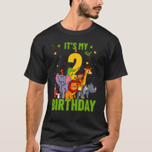 Animals Wildlife 2nd Birthday Party A Day At The P T-Shirt