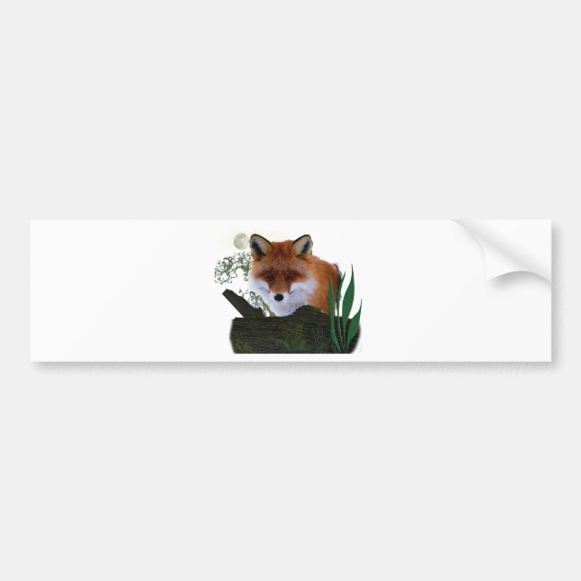 animals wolf bumper sticker (Front)