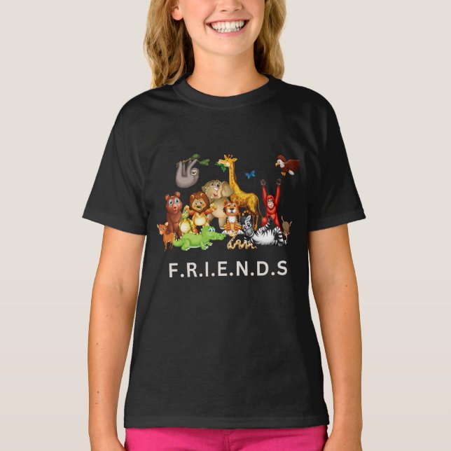 Animals Zoo friendship design T-Shirt (Front)