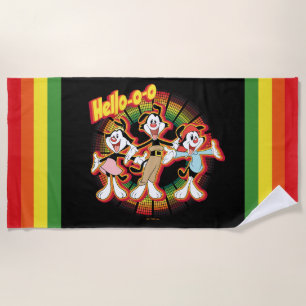 Animaniacs   Hello-o-o Retro Equalizer Graphic Beach Towel
