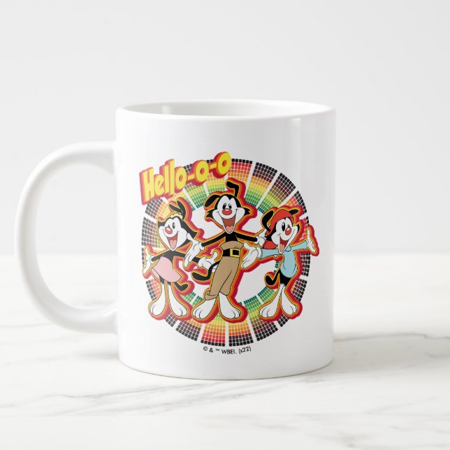 Animaniacs | Hello-o-o Retro Equalizer Graphic Large Coffee Mug (Left)