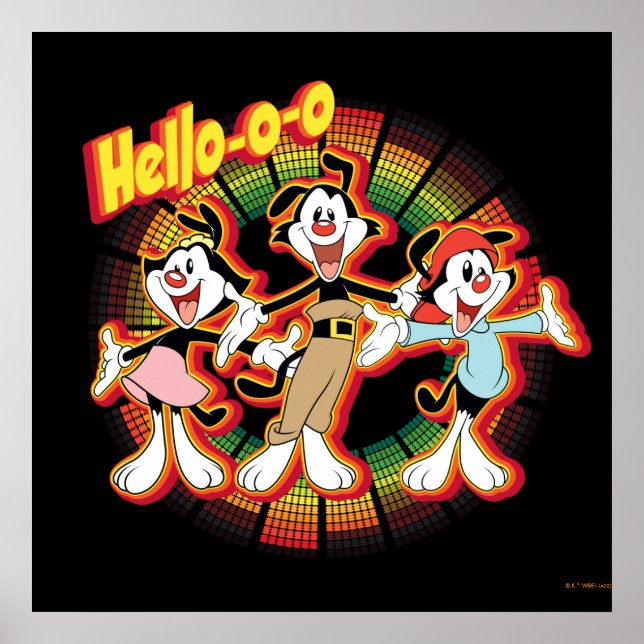 Animaniacs | Hello-o-o Retro Equalizer Graphic Poster (Front)
