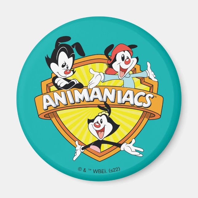 Animaniacs | Warner Brothers & Sister WB Shield Magnet (Front)