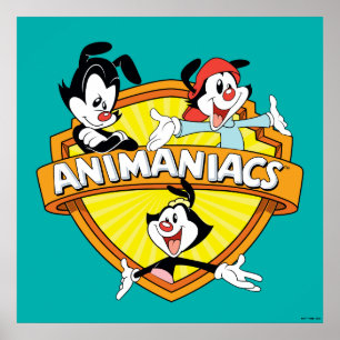 Animaniacs   Warner Brothers & Sister WB Shield Poster