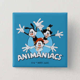 Animaniacs   Warner Siblings Arms Wide Graphic 15 Cm Square Badge