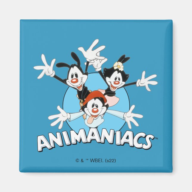 Animaniacs | Warner Siblings Arms Wide Graphic Magnet (Front)
