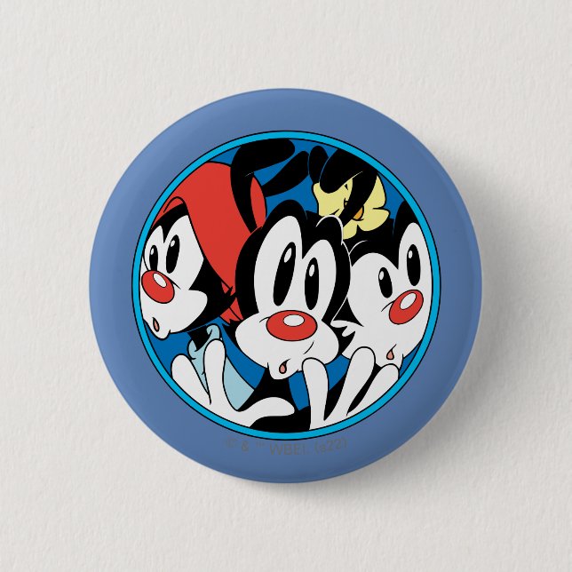 Animaniacs | Warner Siblings Circle Graphic 6 Cm Round Badge (Front)