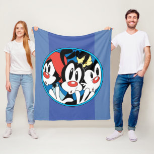 Animaniacs   Warner Siblings Circle Graphic Fleece Blanket