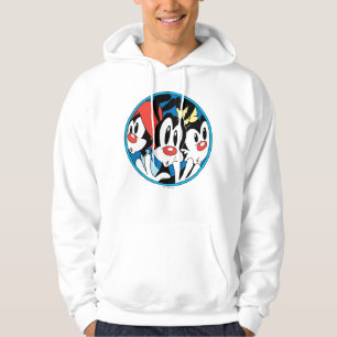Animaniacs Warner Siblings Circle Graphic Hoodie