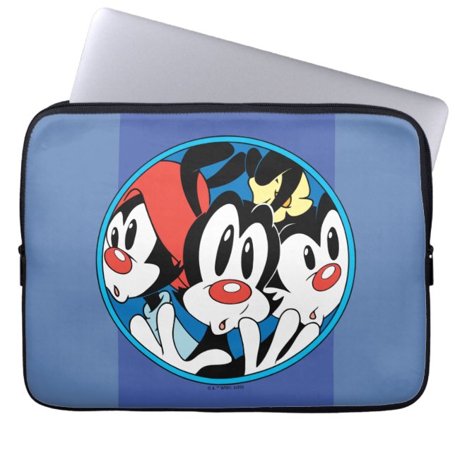 Animaniacs | Warner Siblings Circle Graphic Laptop Sleeve (Front)