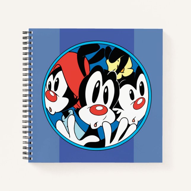 Animaniacs | Warner Siblings Circle Graphic Notebook (Front)