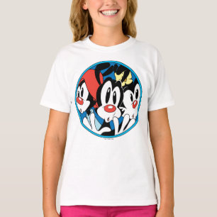 Animaniacs Warner Siblings Circle Graphic T-Shirt
