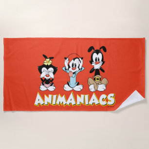 Animaniacs   Warner Siblings "No Evil" Graphic Beach Towel