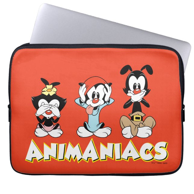 Animaniacs | Warner Siblings "No Evil" Graphic Laptop Sleeve (Front)