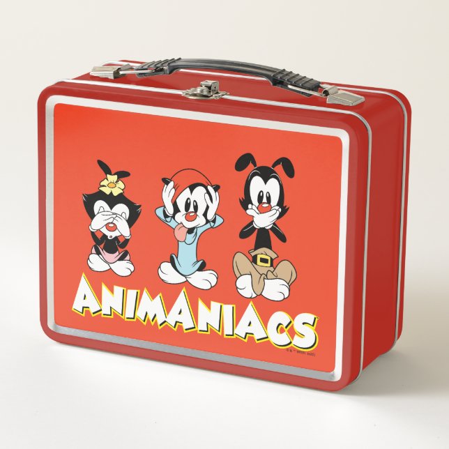 Animaniacs | Warner Siblings "No Evil" Graphic Metal Lunch Box (Front)