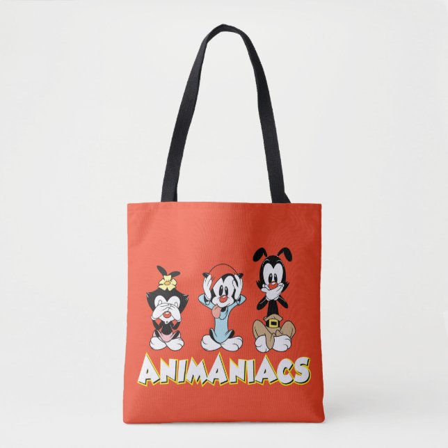 Animaniacs | Warner Siblings "No Evil" Graphic Tote Bag (Front)